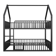 Letto a castello 2 posti con scala frontale; porta apribile e sponde di sicurezza; 140 × 200 cm; senza materasso