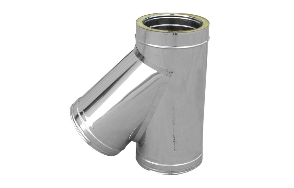 BRAGA IN ACCIAIO 316L A 45  ° DOPPIA PARETE- D. Int. 80 - D. Est. 130- DK- pezzi 1