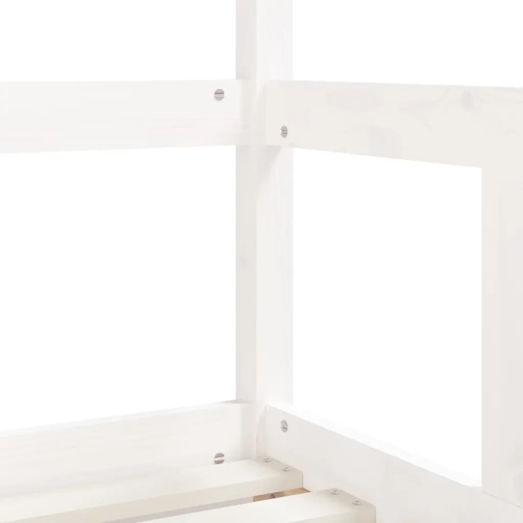 Giroletto per Bambini Bianco 70x140cm in Legno Massello di Pino