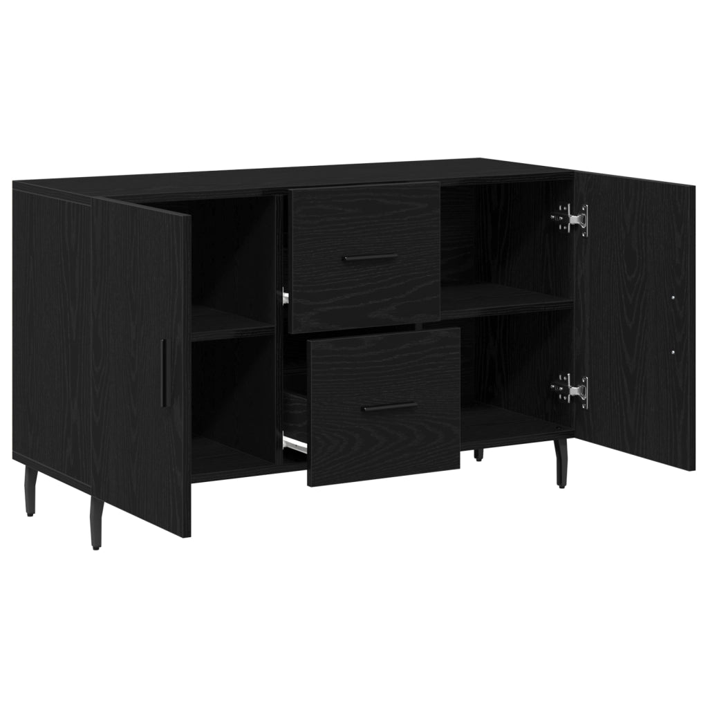 Mobile contenitore Nero Rovere 100x36x60 cm in legno ingegnerizzato