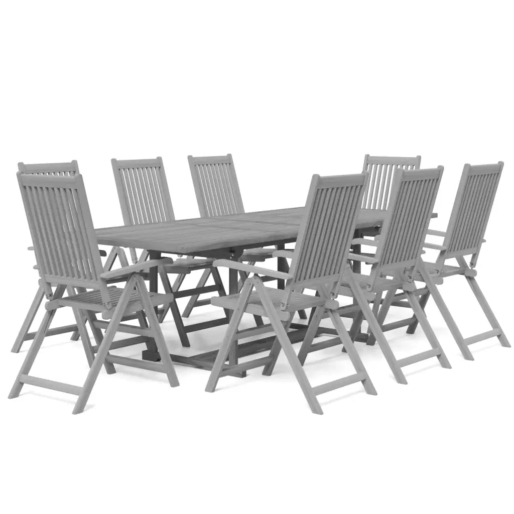 Set da Pranzo da Giardino 9 pz Legno Massello di Acacia 3079652