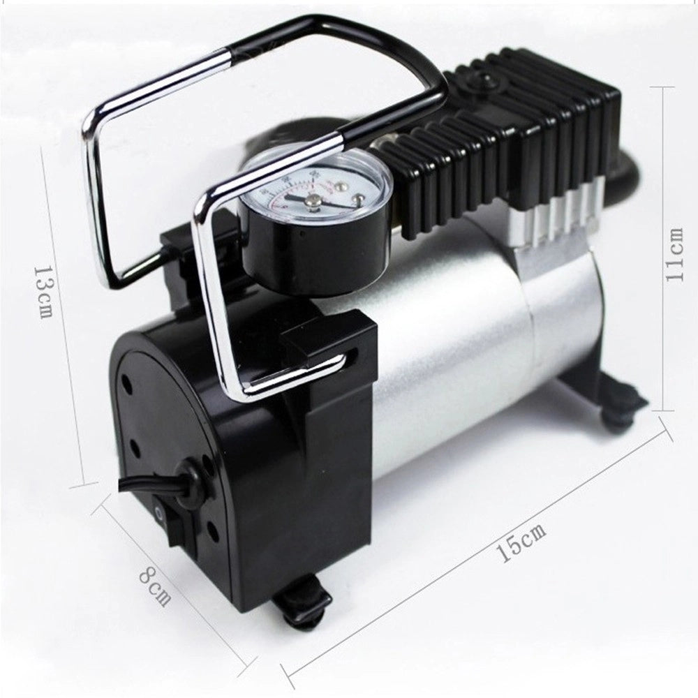 Trade Shop - Mini Compressore Portatile 12v 150psi Auto Moto Scooter Bici Manometro 10bar -
