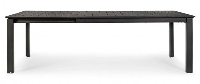 Tavolo Allungabile Konnor 160-240x100 cm Antracite in Alluminio