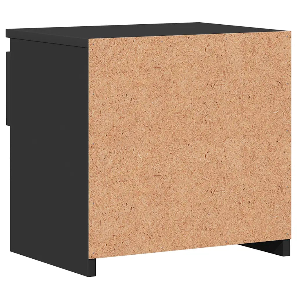 Comodino | Armadio da Notte | Mobiletto da notte Nero 40x30x39 cm in Legno Multistrato