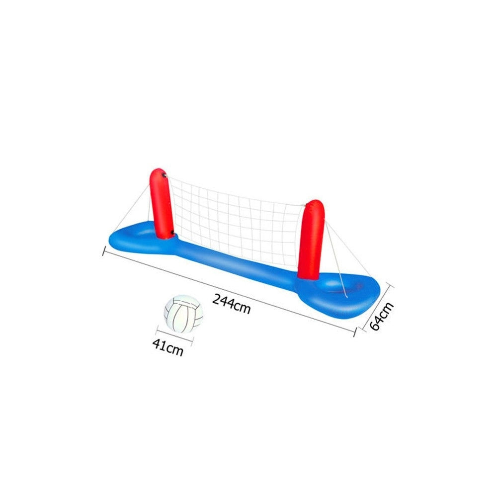 Trade Shop - Rete Pallavolo Gonfiabile Galleggiante Con Pallone 244 X 64 Cm Mare Piscina -
