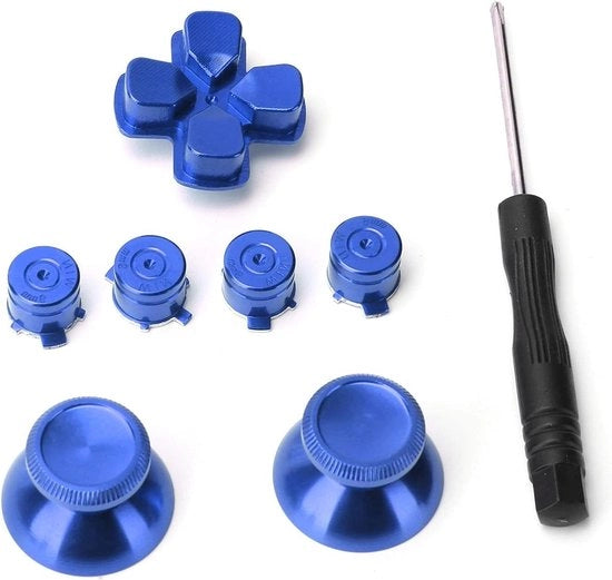 Pomelli a sfera in lega di alluminio + manopole - blu.