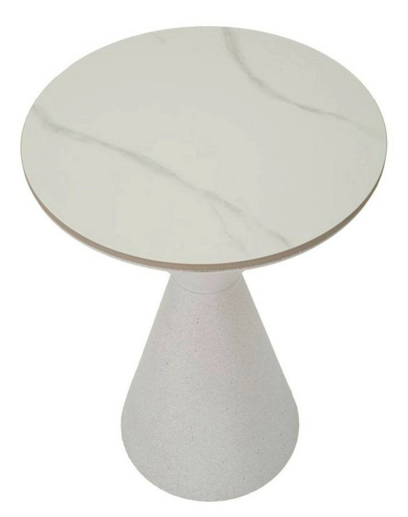Tavolino da salotto Daunia, Tavolo basso da caffè, Portariviste per divano, Ripiano da soggiorno, 44x44 h63 cm, Bianco