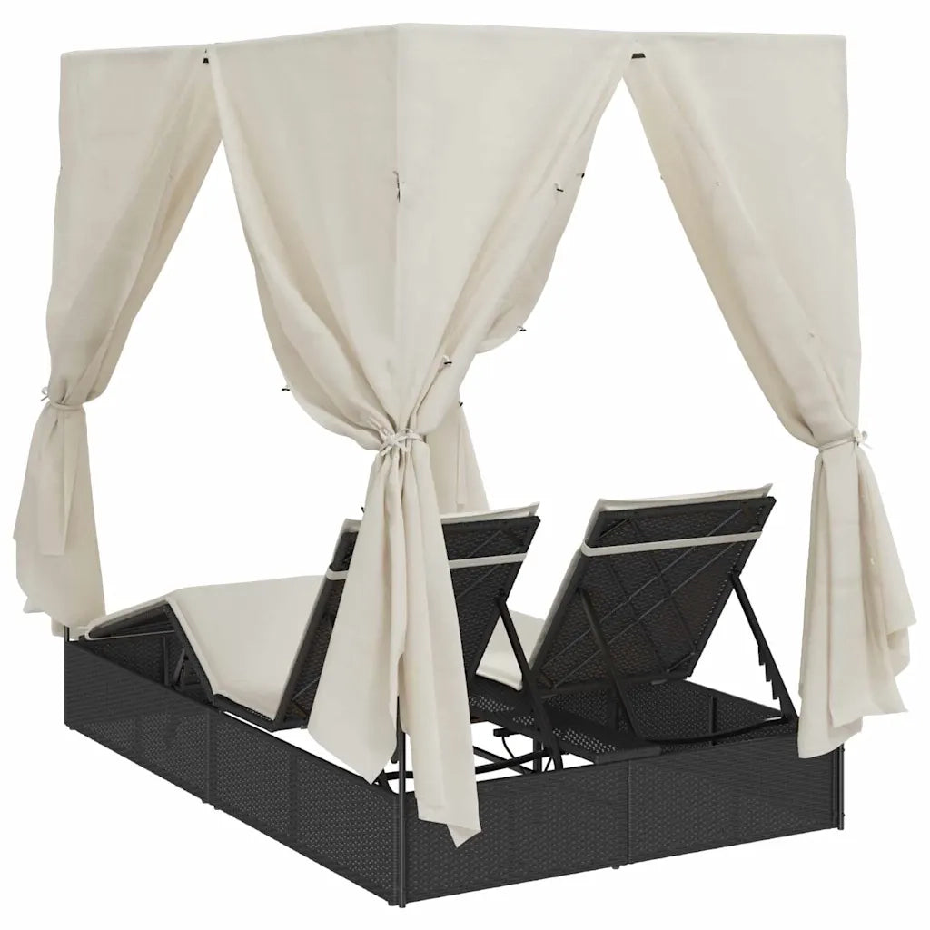Lettino da sole doppio Bianco caldo 205 x 129 x 200 cm 3376127