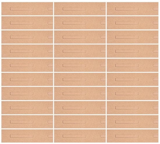 50 confezioni di penne in cartone di cartone con finestra trasparente, confezione per una penna per ufficio, scuola, regalo, 15,5 x 4 cm