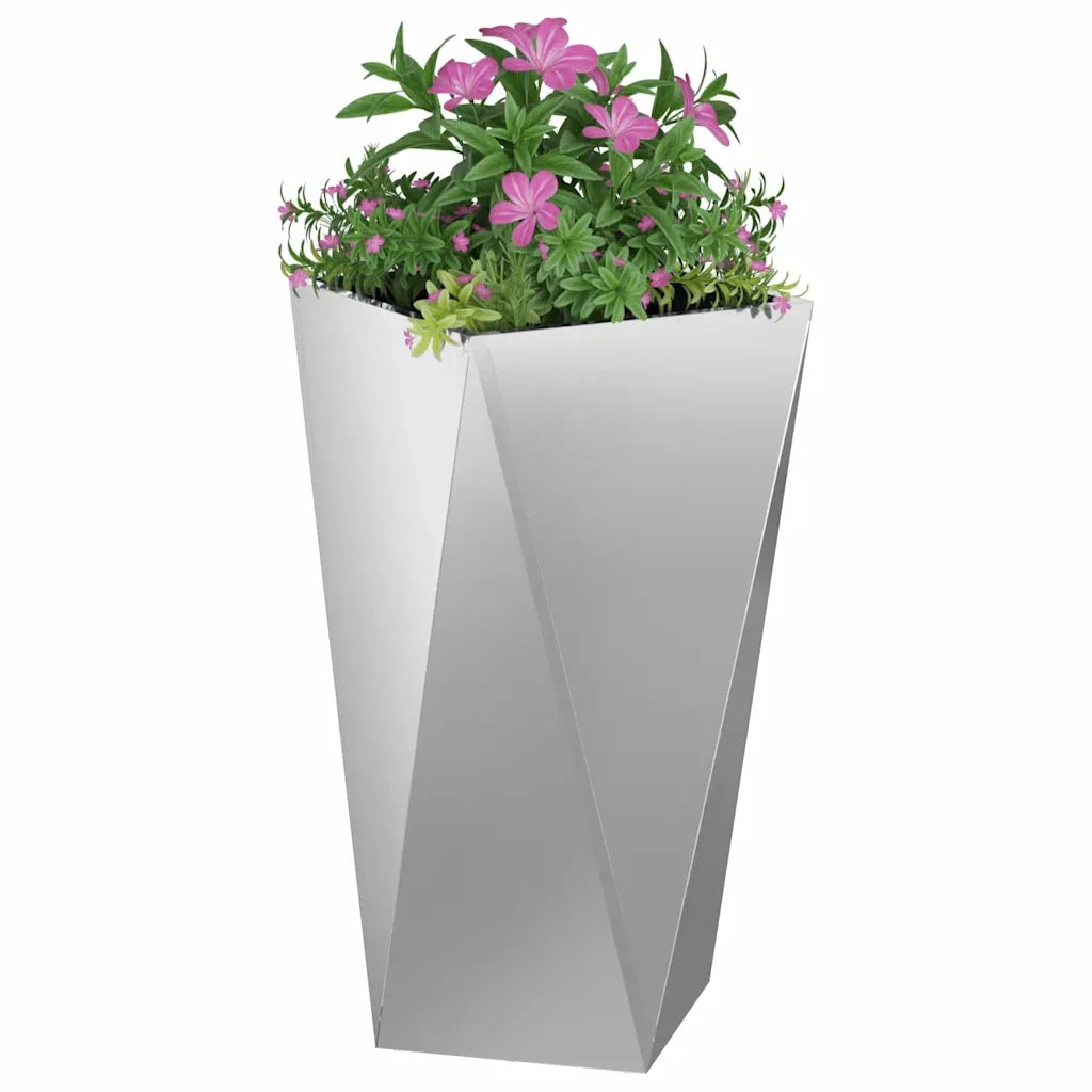 Fioriera 2 pcs Argento 40 x 40 x 75 cm Acciaio zincato 883791