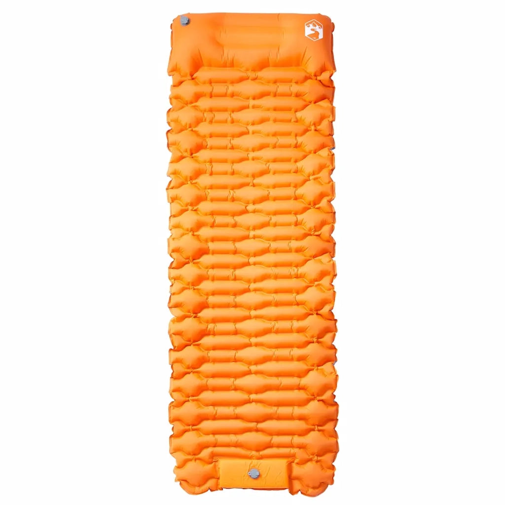 Materasso Campeggio Autogonfiabile Cuscini 1 Persona Arancio CFW5060810