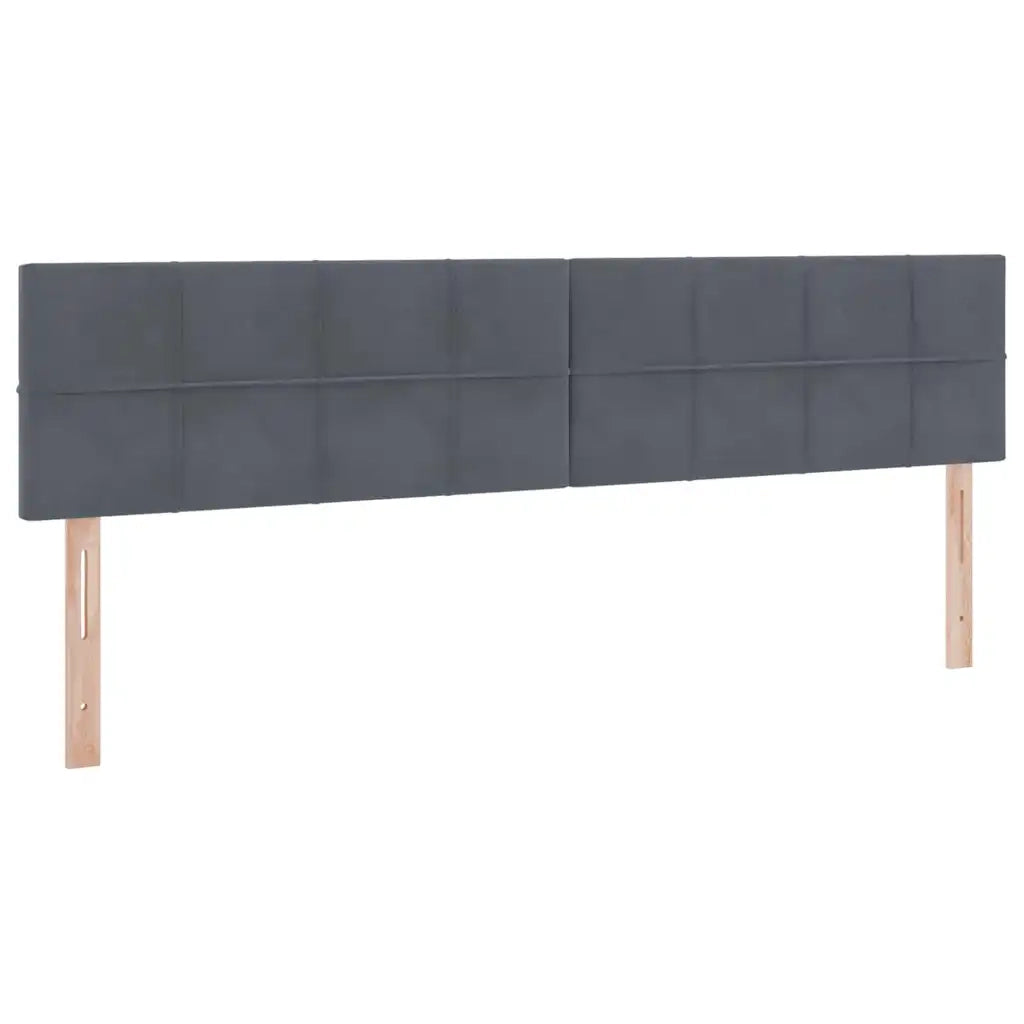 Letto con Contenitore Grigio scuro 200 x 200 cm Velluto