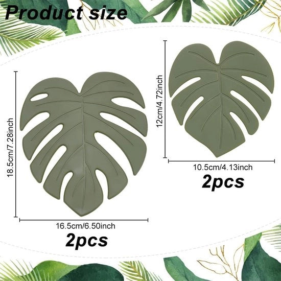 Sostegni in silicone - 4 pezzi di supporti termoresistenti per hot pot con decorazione a foglia