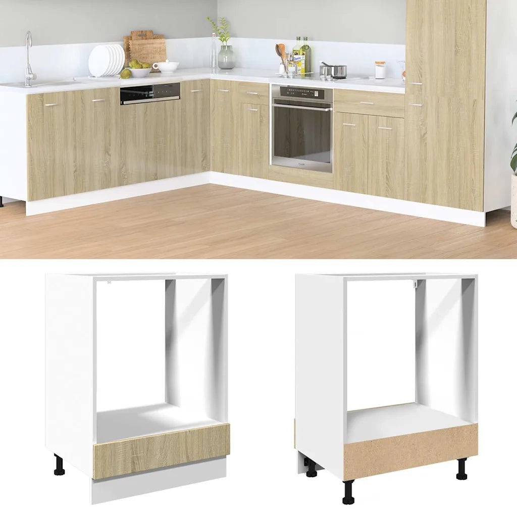 vidaXL Mobile per Forno Rovere Sonoma 60x46x81,5 cm Legno Multistrato
