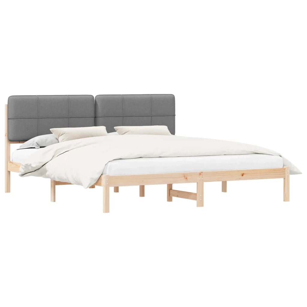 Letto con Testiera Rivestita Grigio chiaro 180 x 200 cm 877959