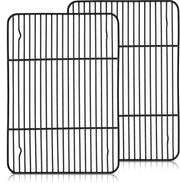 Set di due Bakrei in Acciaio Inox, con Superficie Antiforfora per Cottura, Griglia e Raffreddamento, Dimensioni 38,9 x 28,2 x 1,5 cm, Sicuro e Non Tossico, Facile da Pulire
