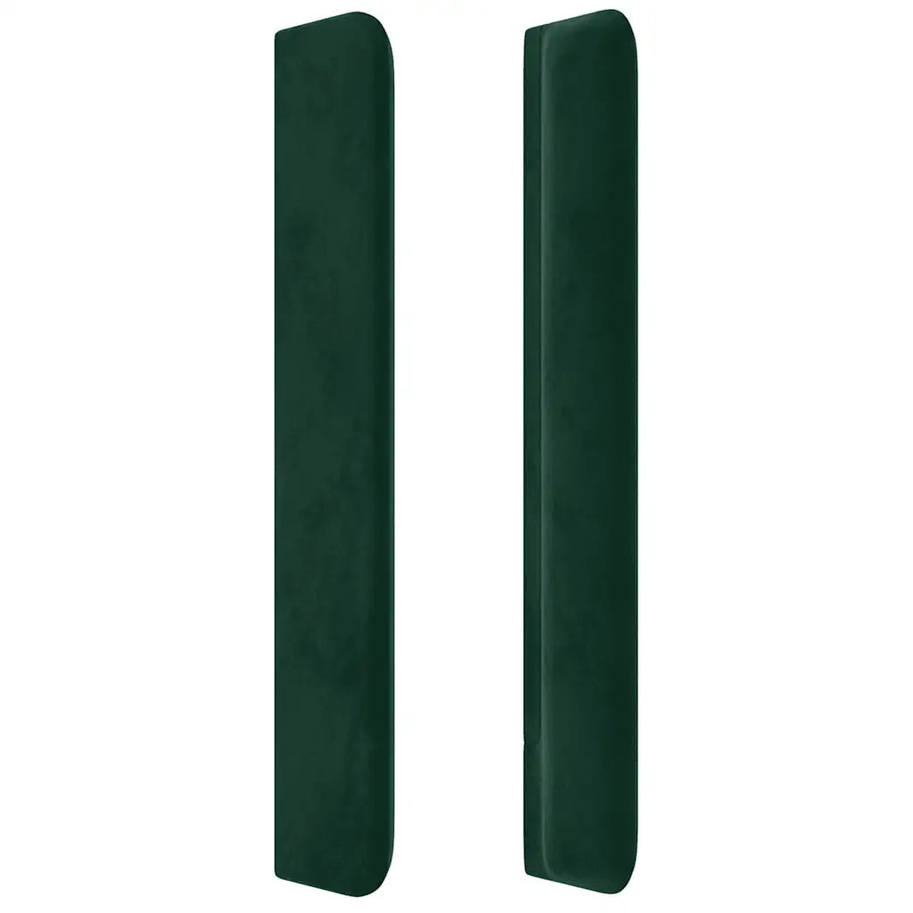 Testiera ad Orecchio Verde Scuro 183x16x118/128 cm in Velluto 3119363