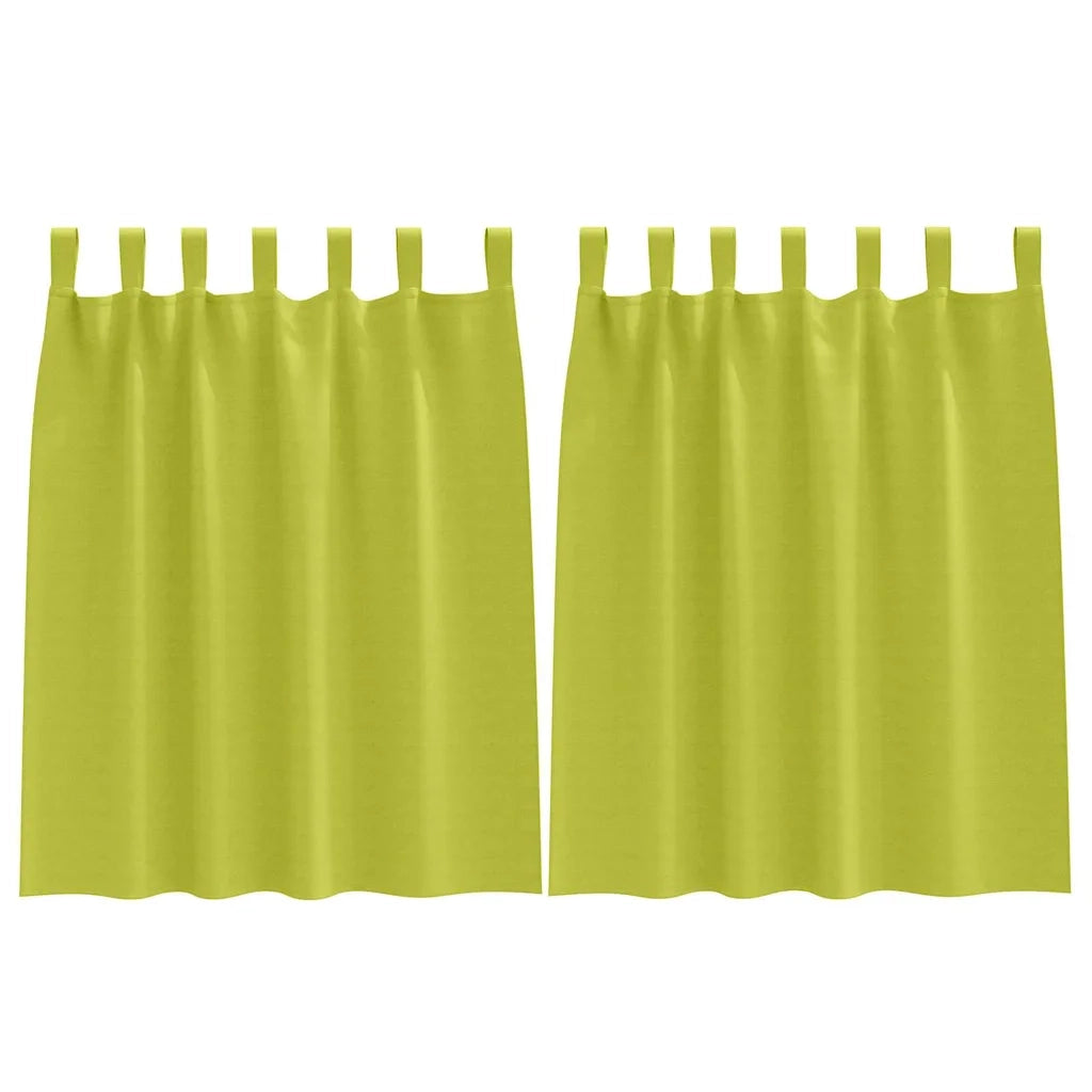 Tende Blackout con Anelli 2 pcs Verde 140 x 140 cm Poliestere 4107608