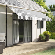 vidaXL Tessuto Ricambio Mantovana Tenda Strisce Antracite Bianche 3,5m