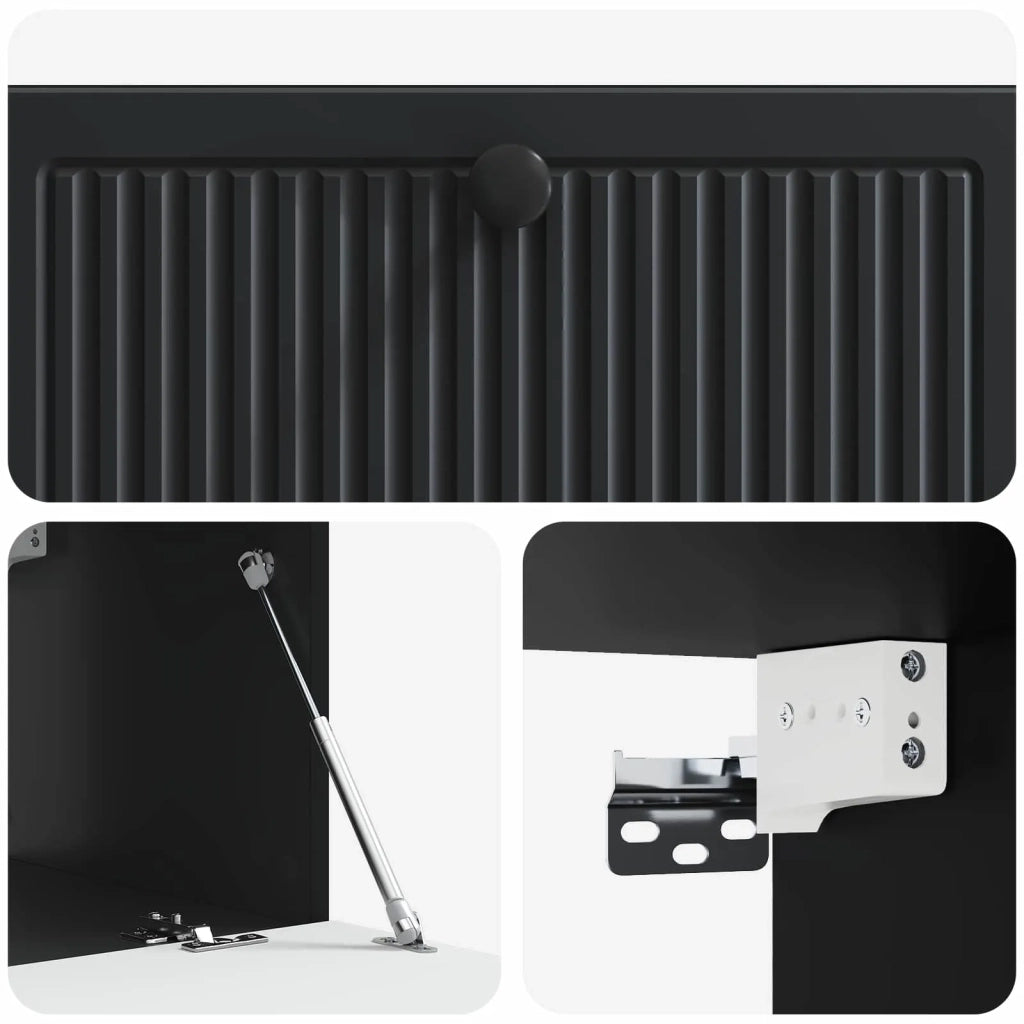 Mobile Porta TV da Muro Nero 78,5 x 41 x 30 cm