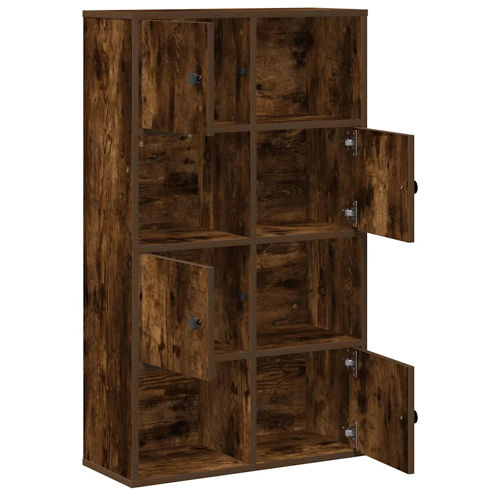 Libreria-Scaffale per Libri-Mobile di Stoccaggio Rovere Fumo 60x24x101,5 cm in Legno Multistrato