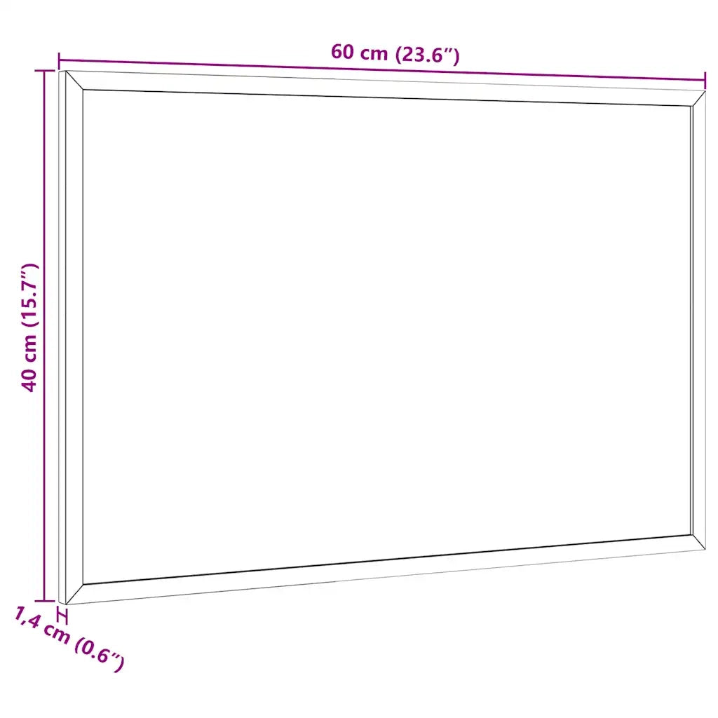 Bacheca in sughero con cornice in legno massello di pino 60x40 cm 4017418