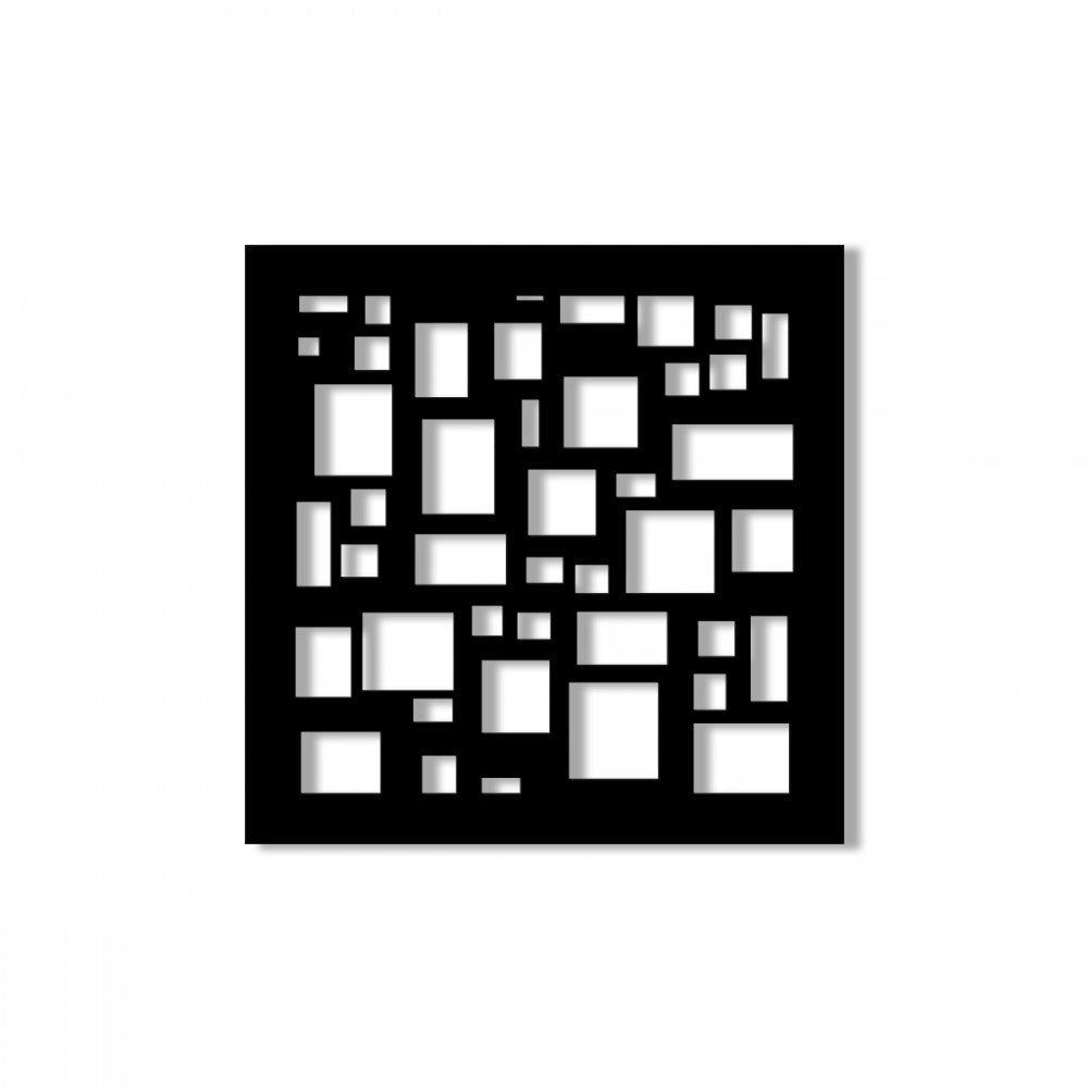 RANDOM - Pannello in PVC traforato Parasole Colore: nero, Misura: 48x48 cm