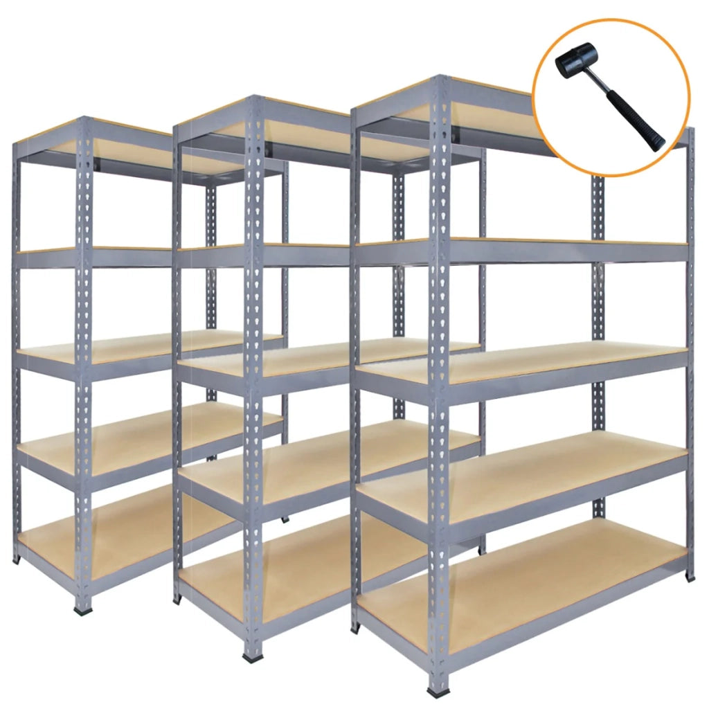 Scaffali da Garage Q-Rax ad Incastro Scaffalature da Officina Magazzino - Grigio