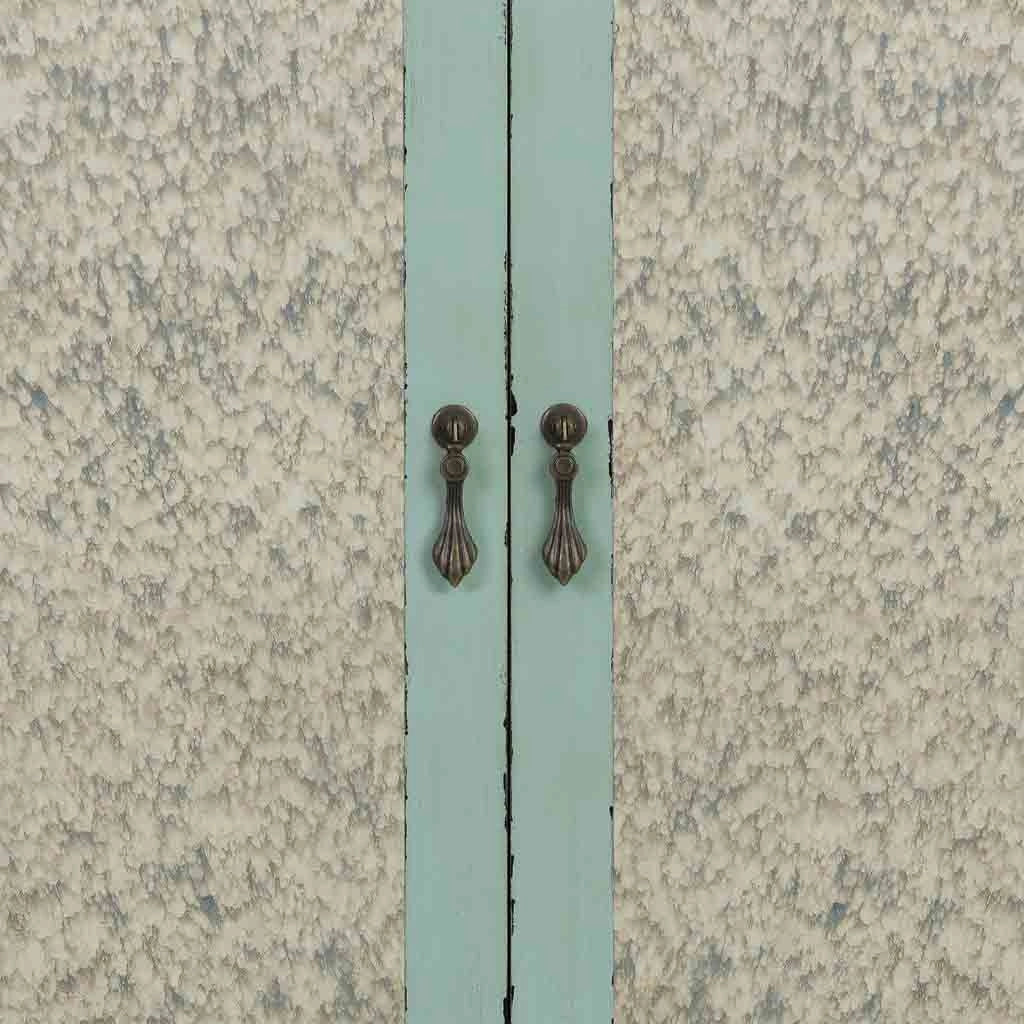 Armadio in legno blu 80x42x140h
