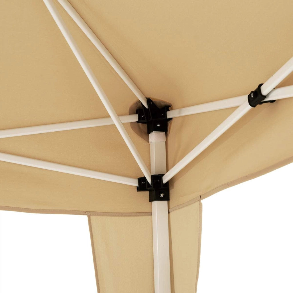 Deuba Gazebo Capri 3x6m Pop-Up Beige Idrorepellente con Borsa Protezione UV Padiglione Pieghevole Tendone Festa