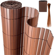 Schermo per privacía 1,2x5m in PVC a forma di V per separare giardino e terrazza, resistente al vento e al tempo, UV resistente