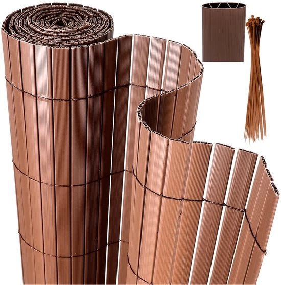 Schermo per privacía 1,2x5m in PVC a forma di V per separare giardino e terrazza, resistente al vento e al tempo, UV resistente