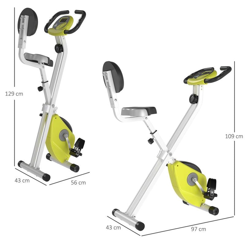 CYCLETTE MAGNETICA PIEGHEVOLE CON ALTEZZA E INTENSITÀ REGOLABILE GIALLA