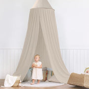 Hemel per bambino 245 cm - in 5 colori - letto a sospensione per ragazze, ragazzi e bebè - tenda per letto - reticolo contro insetti - letto a sospensione per bambini - tenda per lettino - ombrello - colore nocciola