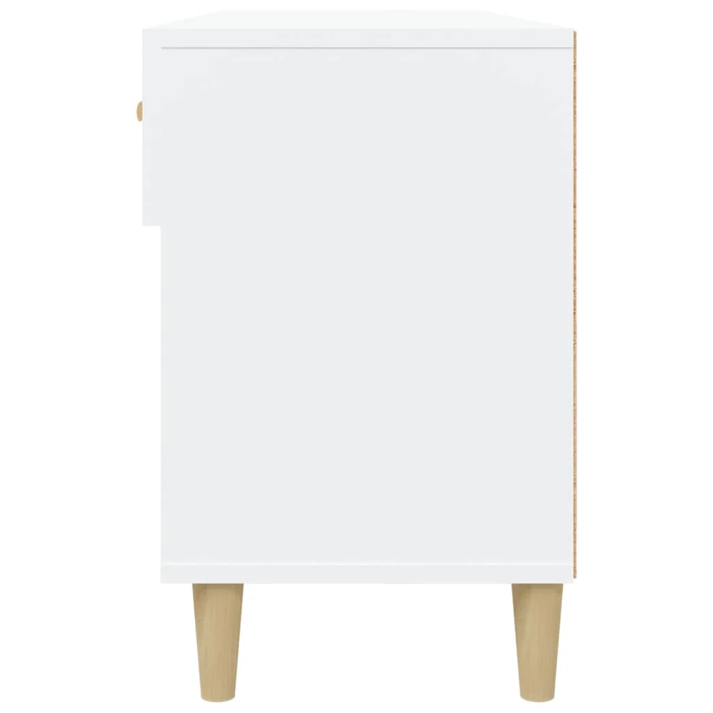 Scarpiera mobile contenitore per scarpe mobile per ingresso/corridoio/soggiorno 102 x 35 x 55 cm legno ingegnerizzato bianco 02_0021421