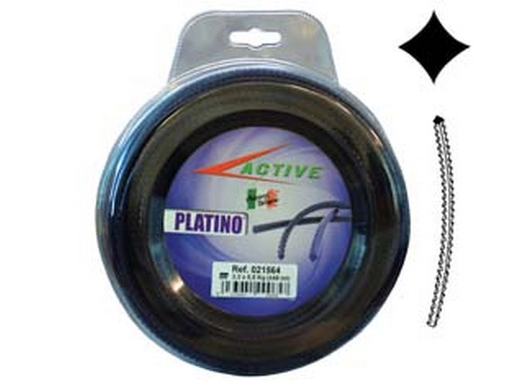 1blister filo nylon "platino" seghettato viola decespugliatori  mm2,7 blister mt50 cod:ferx.fer438971