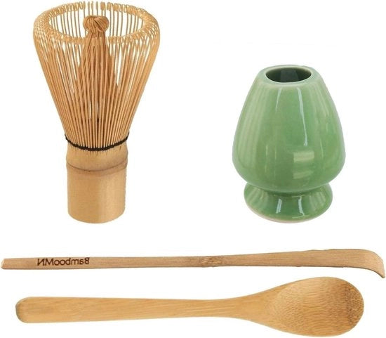 Set di Matcha - Set di Tè Verde - Cucchiaio a Manico Lungo per Tè - Cucchiaio per Tè - Cucchiaio a Spiga per Tè