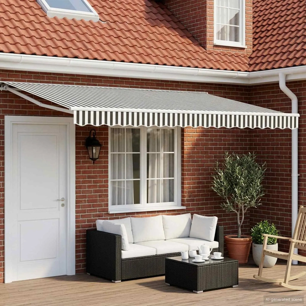 Tettuccio Elettrico Retrattile Antracite e Bianco 5 × 3,5 m 3421092