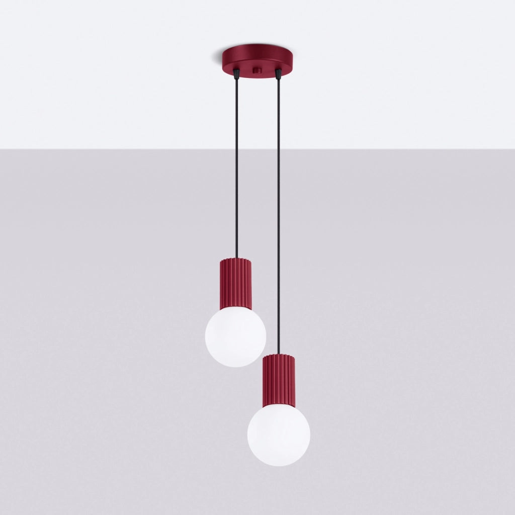Lampada a sospensione HALO 2P bordeaux