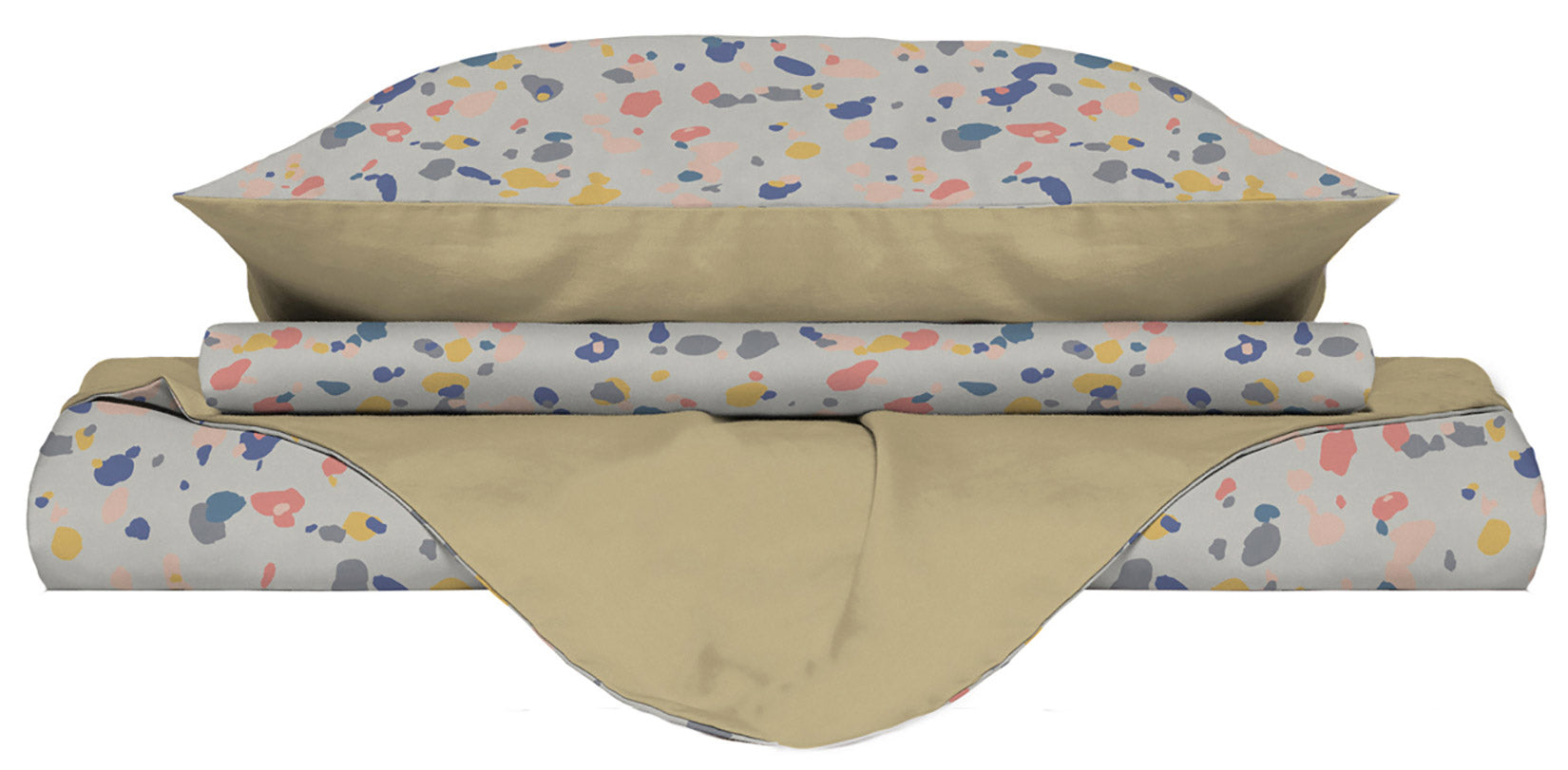 Copripiumino 1 Piazza e Mezzo Double Face con Federe Stampato Background