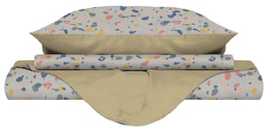 Copripiumino 1 Piazza e Mezzo Double Face con Federe Stampato Background