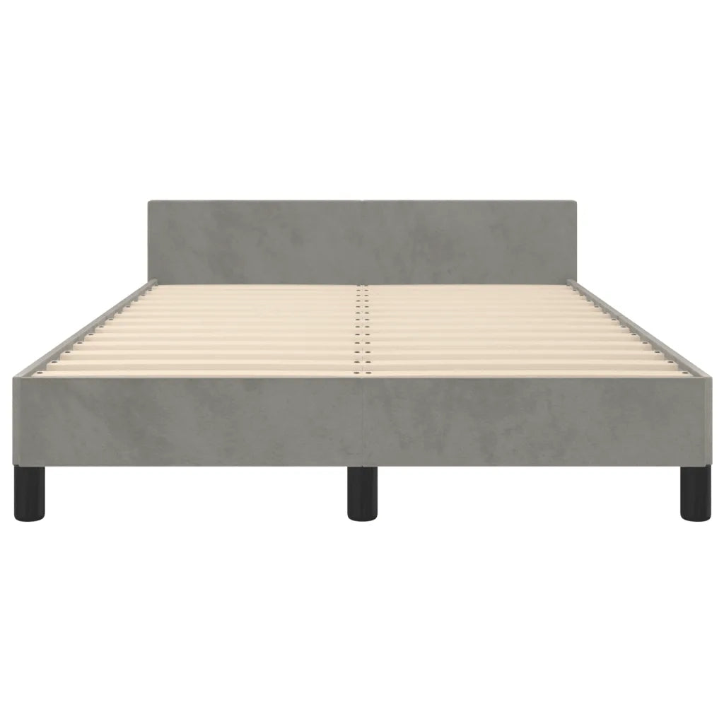 Giroletto senza Materasso Grigio Chiaro 120x190 cm Velluto