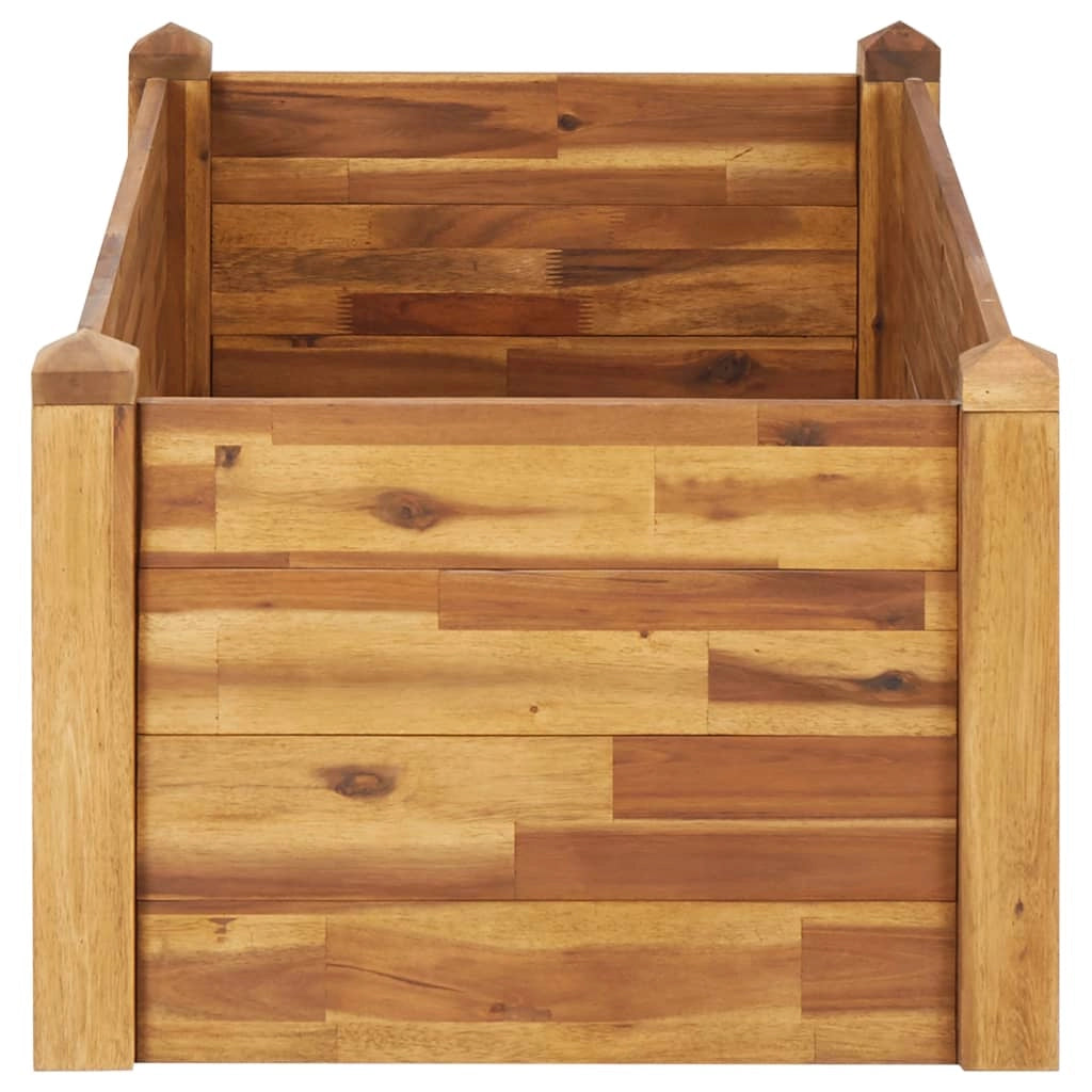 Fioriera rialzata per piante e fiori giardino 110 x 60 x 44 cm legno massello di acacia 02_0000984