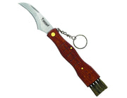 COLTELLO DA FUNGHI MANICO IN LEGNO CON SPAZZOLINO CM.19- - cm.19 art.340 - 3 pezzi DE LUCA