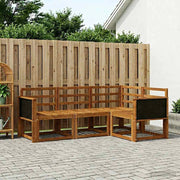 Set di divani da esterno 4 pz Naturale Legno di Acacia Massello 3385160