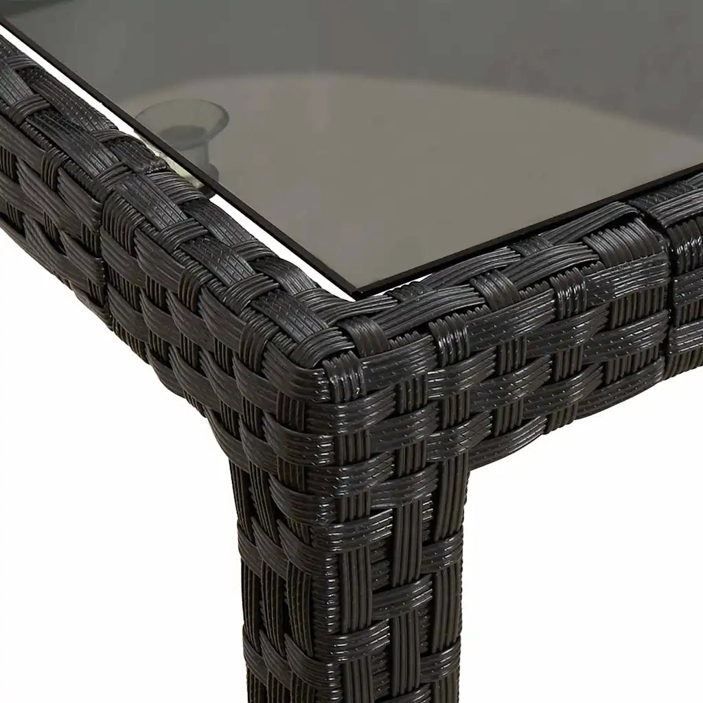 Tavolo da Giardino Nero 190 x 90 x 75 cm polyrattan 362547