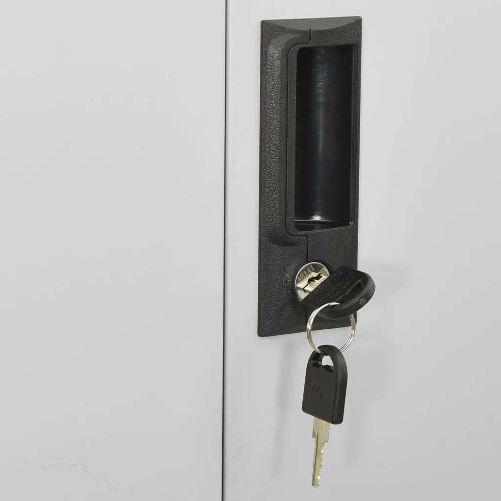 Armadio per Ufficio Grigio Chiaro 90x40x180 cm Acciaio e Vetro 336422