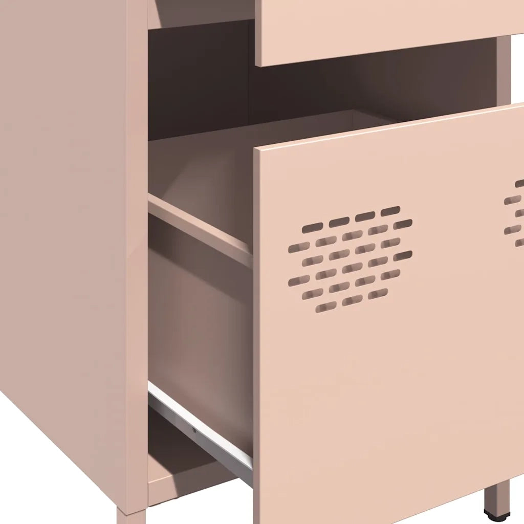 Credenza | Madia | Buffet da pranzo | Armadio da pranzo Rosa 35x39x73,5 cm in Acciaio Laminato a Freddo