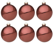 Palline di Natale in Vetro Bossa Nova Rosso Lucido Addobbi Decorazioni Albero Diametro: 80 mm