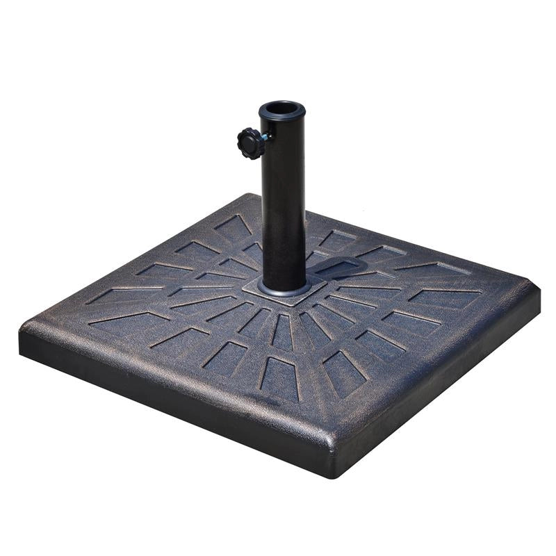 BASE PER OMBRELLONE QUADRATA DA 16,8 KG IN COLORE BRONZO